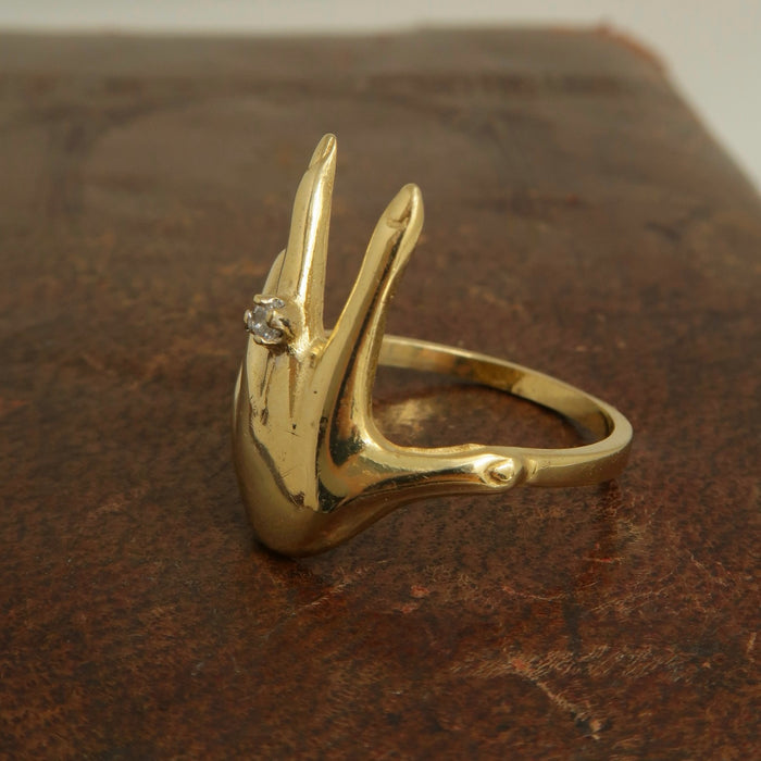Hand Ring with CZ