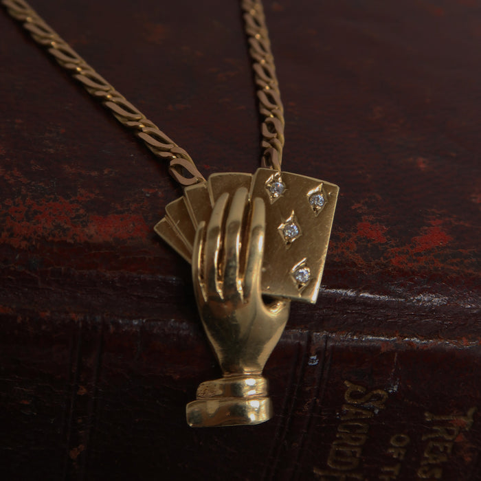 Vintage Card Player Pendant