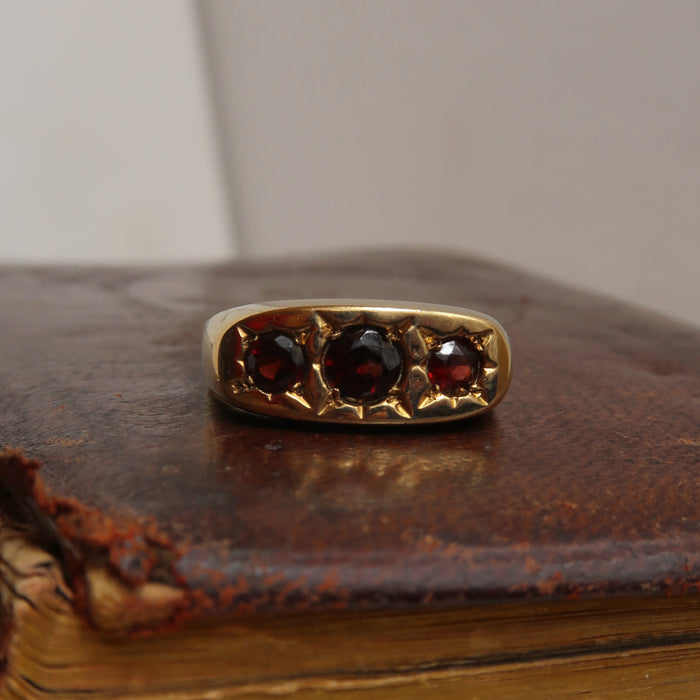 Chunky Starburst Garnet Ring (1972)
