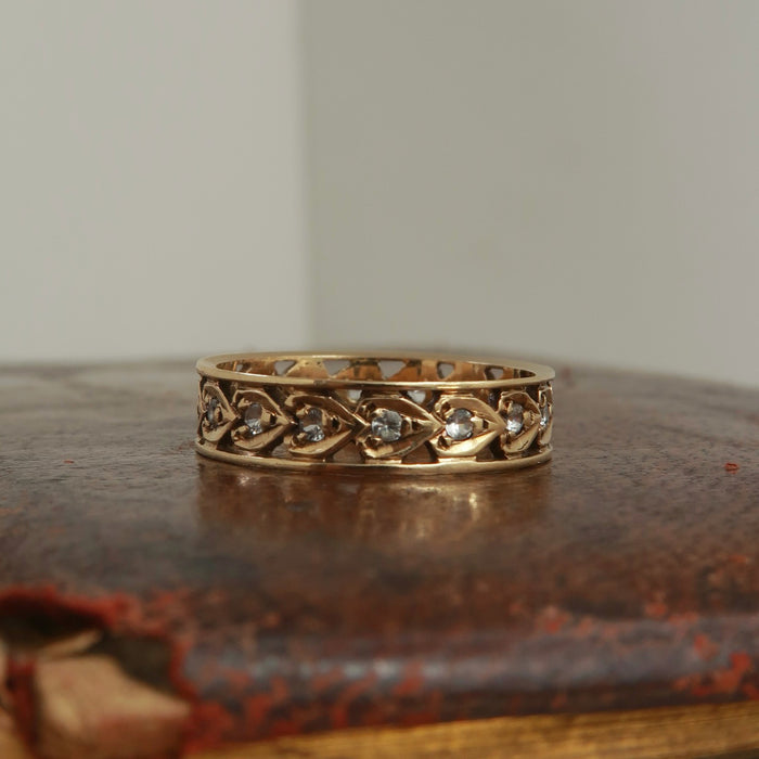 CZ Openwork Band