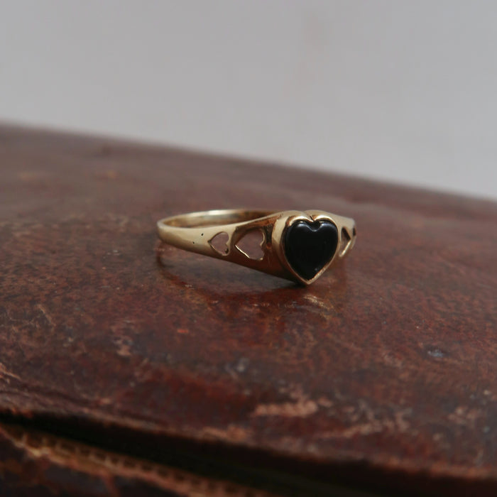 Heart Onyx Ring