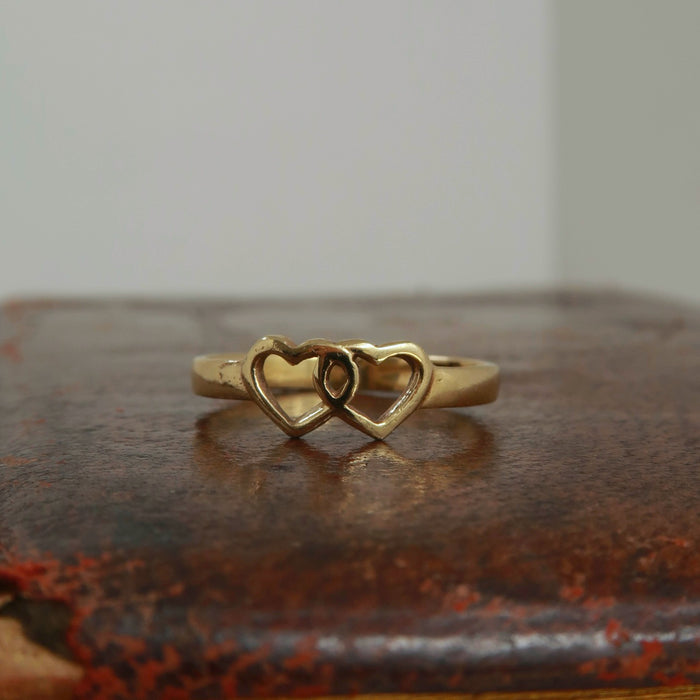 Dainty Double Heart Ring