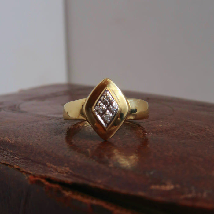 Marquise Diamond Cluster Ring