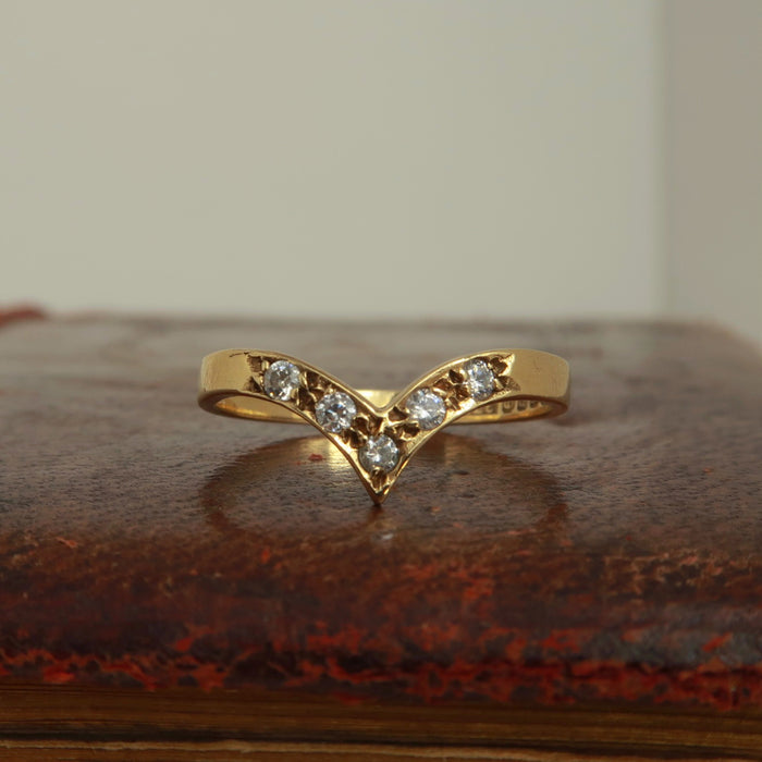 CZ Wishbone Ring (1987)
