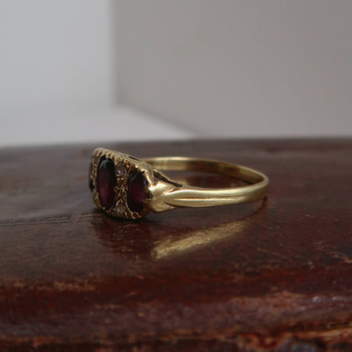 Garnet Boat Ring