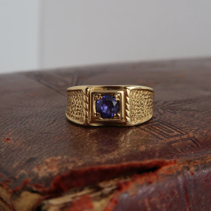 Amethyst Pinky Ring