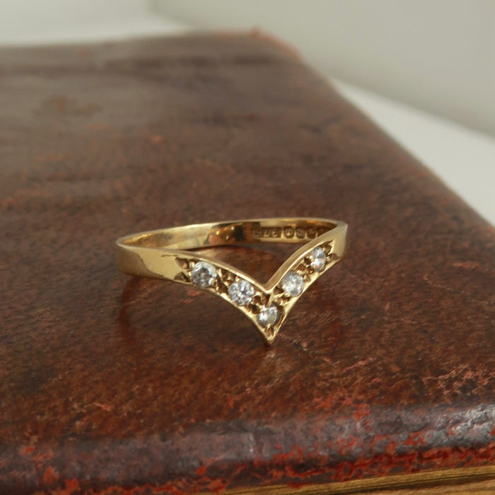 CZ Wishbone Ring (1987)