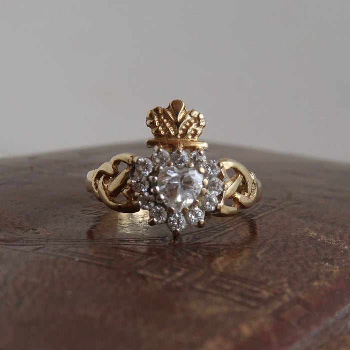 CZ Claddagh Ring