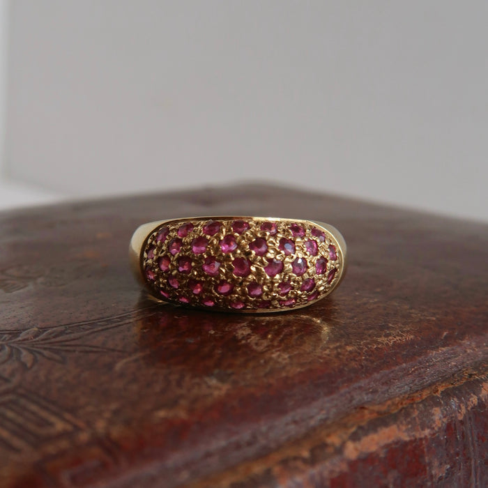 Bombé Ruby Ring