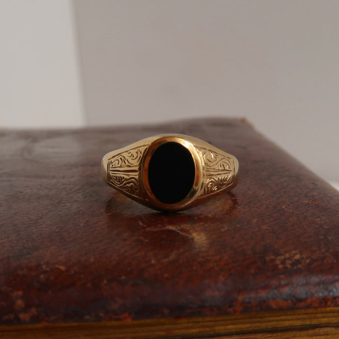 Engraved Onyx Signet