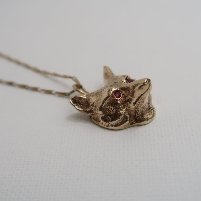 9ct Vintage Fox Pendant/Charm