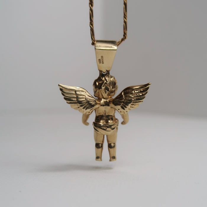 9ct Cherub Angel Pendant