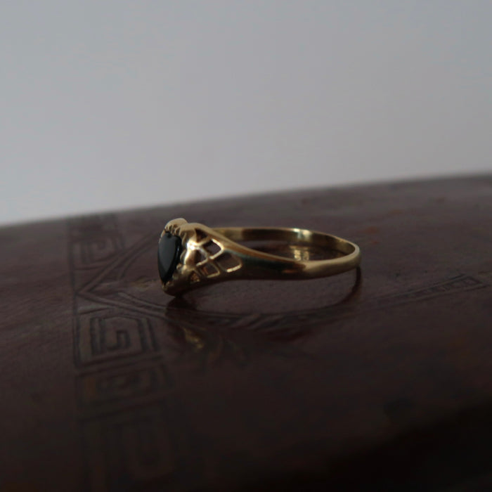 Onyx Heart Ring