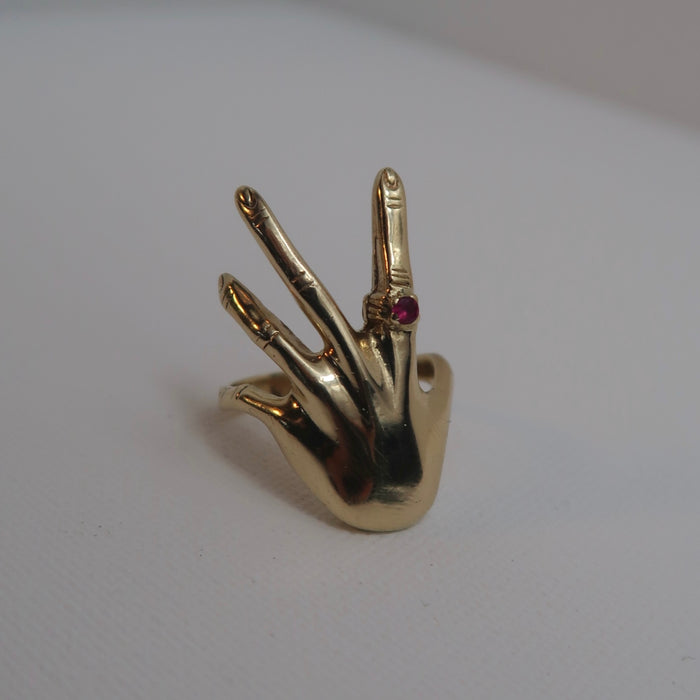 90s Ruby Hand Ring