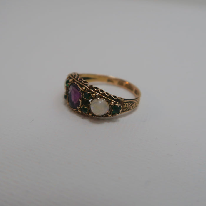 15ct Antique Boat Ring