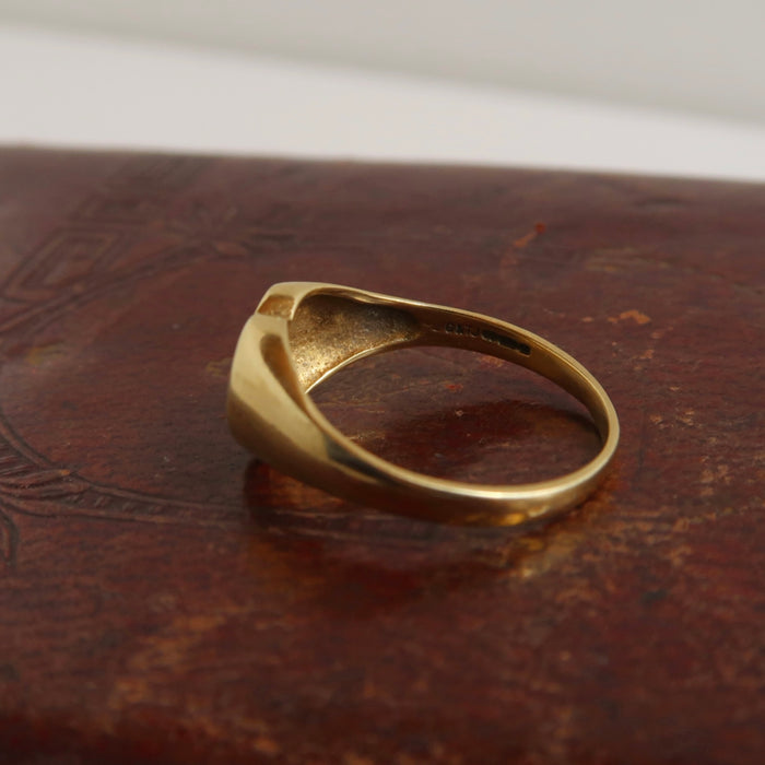 Heart Diamond Signet Ring